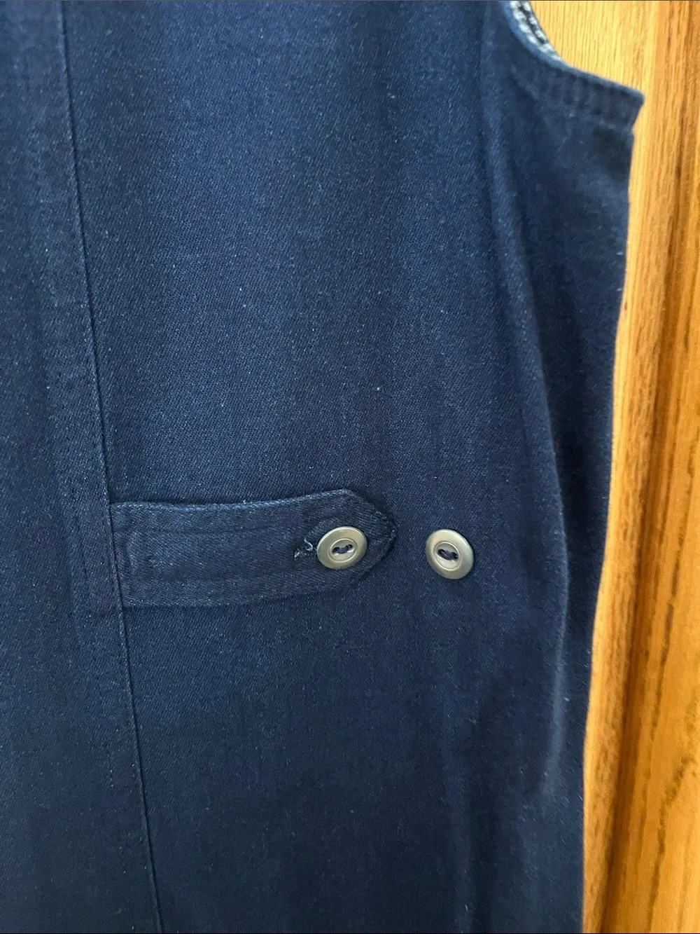Koret City Blues Vintage Denim Navy Jacket and Dress Set with One Side Slit